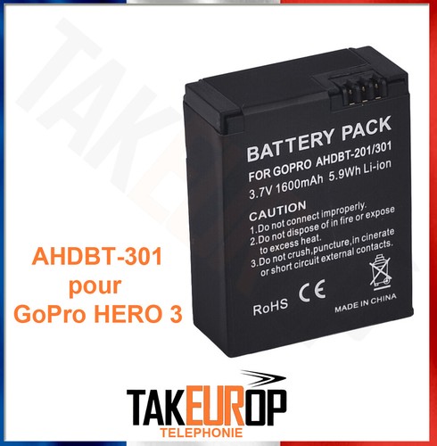 Batterie pour gopro hero - pour,